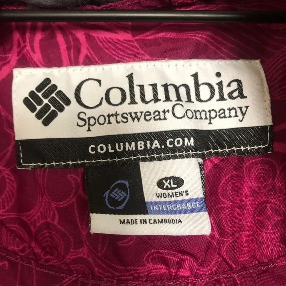 Columbia Sportswear Full Zip Zippered Pockets Mock Neck Sweater Teddy Jacket
